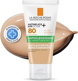 La Roche-Posay, Anthelios Airlicium, Protetor Solar Facial Antioleosidade com Cor, Controle de Oleosidade, Efeito Matte, Toque limpo, Ação anti-transferência da cor, Cobertura