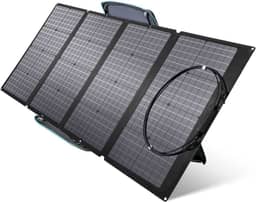 EF ECOFLOW 160W Portable Solar Panel for Power Station, Foldable Solar Charger with Adjustable Kickstand, Waterproof IP68 for Outdoor Camping RV Off Grid System