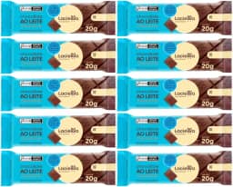 Kit com 10 Tabletes de Chocolate ao Leite Crocante Zero Açúcar de 20g cada - Laciella