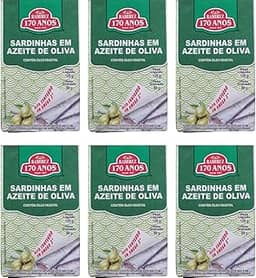 Sardinha Portuguesa em Azeite de Oliva Extravirgem 125g - RAMIREZ - Rico em Ômega 3 - Tampa Abre Fácil - 6Un.
