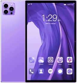 Tablet V62 10.1" FHD Android 12, MTK6797, Câmera 24MP, Bateria 8000mAh – Modelos com 6GB, 8GB, 12GB RAM e até 512GB – Sem Marca – Com Tela Full HD (Lilas, 6+128)
