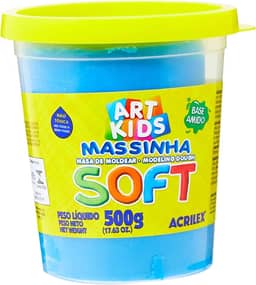 Acrilex Soft Massa de Modelar, Azul, 500 g