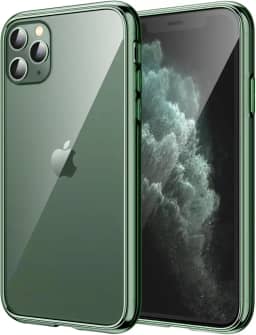 JETech Capa para iPhone 11 Pro Max 6,5 Polegadas, Case Protetora de Telefone à Prova de Choque Não-Amarelecimento, Capinha Parte Traseira Transparente Anti-Riscos (Verde Alpino)