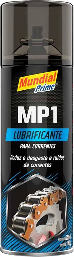 Lubrificante para Corrente MP1 Spray 250 ml Mundial Prime – Uso Automotivo e Industrial - Alta Performance