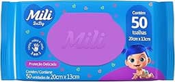 Toalhinha Umedecida Mili Baby - 50 unidades