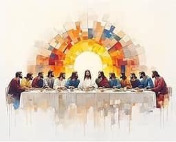 Yezavesu Kit de pintura por números The Last Supper para adultos iniciantes, kits de pintura por números Jesus adulto em tela sem moldura, pintura acrílica DIY por números para decoração de parede de