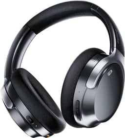 Basike Fone de Ouvido Bluetooth com Cancelamento de Ruído ANC, Áudio Hi-Fi, Bateria de Longa Duração 60h, Conforto Premium, Design Dobrável e Modo Transparente (Preto)