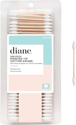 Diane Cotonetes de algodão de ponta pontiaguda, macios e suaves para peles sensíveis, ideais para maquiagem, retoques de esmalte, manicure, pedicure, aplicações de beleza, cuidados pessoais e projetos