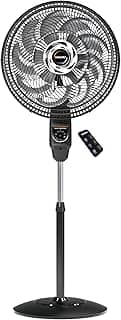 Ventilador de Coluna Mallory Max Control Com Controle Remoto 140W, Silencioso, Com Hélice de15 pás, Grade Especial em Sistema TS, Máxima Vazão e Mínimo Ruído - PR-GR - 127V