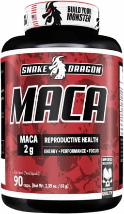 Maca Peruana Pote 90 Cápsulas 2000mg Pura Premium Por Dose Lepidium Meyenii 100% Natural Rende 30 Doses Matéria Prima Importada Homens Mulheres Suplemento Cáps | Energia Resistência - Snake Dragon