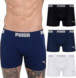 Kit 3 Cuecas Boxer Puma Microfibra Sem Costura Box Masculina Adulto