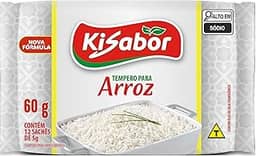KiSabor, Tempero para Arroz Branco, 12 Sachês de 5 Gramas