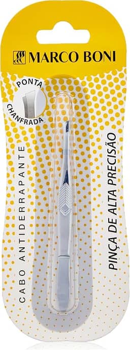 Marco Boni Pinça 90Mm Cromada Ponta Chanfrada Aço Carbono 6120B
