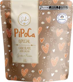 Pipoca Chocolate 50% Cacau Sinta+ Pacote 50g - Chocolate Nobre com Pipoca Crocante, Sem Glúten e Corantes Artificiais