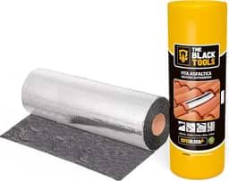 Manta Asfáltica Adesiva Aluminizada Vedatudo Imperblock 45cm x 10m Aluminio Cor Prateado FVD45-TBT The Black Tools