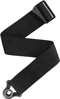 D'Addario Correia de Guitarra Auto Lock - Acessórios para Guitarra - Alça para Guitarra Elétrica, Alça para Guitarra Acústica, Alça para Guitarra Elétrica e Alça para Baixo - Polypro - Preto