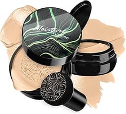 Cogumelo Head Air Cushion BB Cream CC Cream Base líquida hidratante, corretivo - Base de maquiagem duradoura para tom de pele uniforme (#02 Natural)