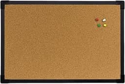 Quadro de Aviso Cortiça Moldura Mdf Soft Colors Preto STALO, 40x30