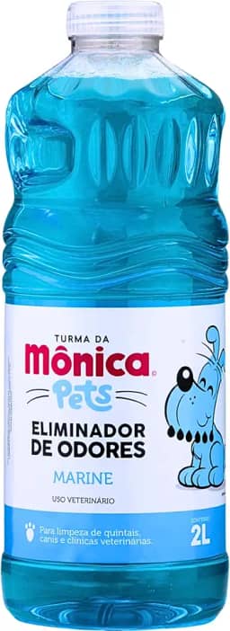 Eliminador de Odores Para Cães e Gatos, Marine , Turma da Mônica, 2 litros, Azul