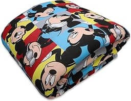 Edredom Estampado 1 Peça Portallar Disney Mickey Glasses/Cinza Solteiro