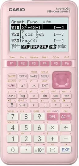 Casio Calculadora gráfica rosa fx-9750GIII (fx-9750GIII-PK)