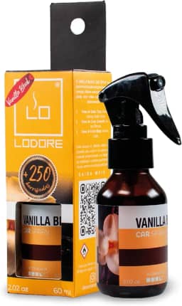 Aromatizante Automotivo Lo Car Spray – Perfume Automotivo Prático e Eficiente, Cheirinho Duradouro para Carros, Ideal para Refrescar o Interior do Veículo com Aromas Suaves (Vanilla Black)