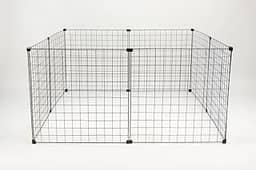 Cercadinho Cachorro,Porquinho Da Índia 120 cm (comprimento) x 120 cm (largura) x 60 cm (altura) Conectivos e Abraçadeiras (PRETO)