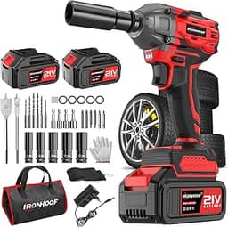 Brushless Chaves de Impacto Potente A Bateria Eletrica Parafusadeira Furadeira Parafusadeira 520Nm 800Nm 1200Nm (520N Chave De Impacto-A)