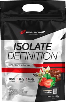 Whey Protein Isolado Isolate Definition 1,8Kg Sabor Baunilha Bodyaction