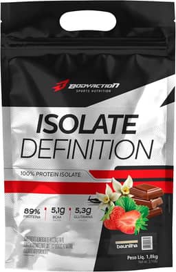 Whey Protein Isolado Isolate Definition 1,8Kg Sabor Baunilha Bodyaction
