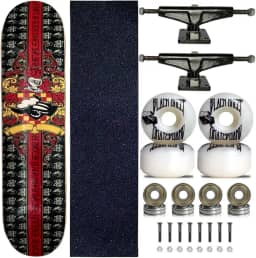 Skate Profissional Completo Shape Black Sheep 8.0 Red Brasão