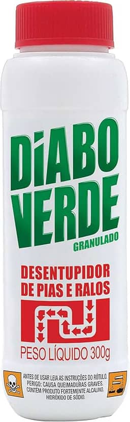 Desentupidor de Pias e Ralos Granulado 300g, Diabo Verde