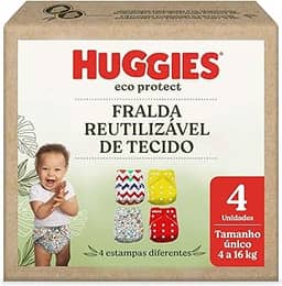 Huggies Fralda Reutilizável Eco Protect Tam. Único - 4 un