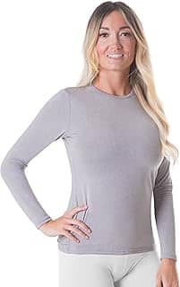 Blusa térmica feminina Long Johns com forro de lã, isolada para esquentar ao ar livre/pijama frio extremo