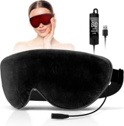 KOVNLO Máscara Aquecida Para Os Olhos Kovnlo, Compressa Quente E Úmida Elétrica Lavável Por Usb Olhos, Com Linhaça Blefarite Seca, Calázio, Mgd, Tratamento Terçol