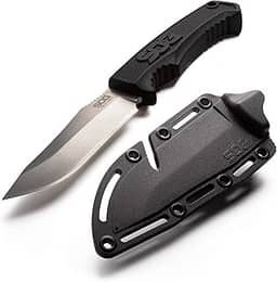 SOG Faca de sobrevivência com bainha – Faca de campo com lâmina fixa de 10 cm e faca tática de Bushcraft com lâmina de faca de caça completa (FK1001-CP)
