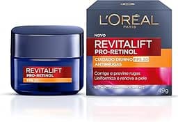 L'Oréal Paris Creme Facial Antirrugas Revitalift Pro Retinol Cuidado Diurno FPS20, 49g