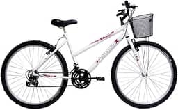 Bicicleta de Passeio Saidx Bike Feminina, Aro 26 de 18 Marchas, Freio V Brake