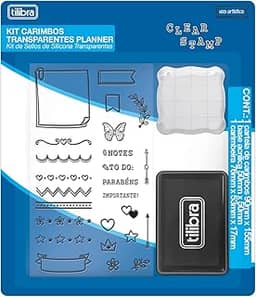 Tilibra - Kit Clear Stamp Planner - Blister com 3 Unidades