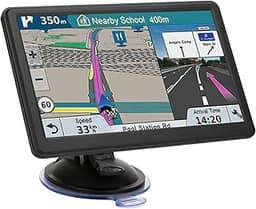Navegador GPS para carro, tela sensível ao toque de 7 polegadas, sistema de navegação GPS para mapas de 2025, suporta orientação de virada de voz/limite de velocidade e alertas de luz vermelha
