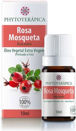 PHYTOTERAPICA- Óleo Vegetal de Rosa Mosqueta -Aromaterapia -Pele e Cabelo - Indicado para atenuar linhas e marcas de expressão, cicatrizes, estrias, queimaduras e assaduras - 100% Puro e Natural -10ml