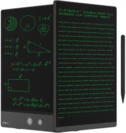 Tablet de escrita LCD para adultos - tablet de escrita LCD de 10,5 polegadas, tela cheia de dupla face, bloco de notas digital para escola, escritório, casa, apagável, reutilizável