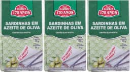 Sardinha em Lata Portuguesa - 100% em Azeite de Oliva - 125g - RAMIREZ - Tampa Abre Fácil - 3 Unidades.