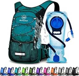 Mothybot Pacote de hidratação, mochila de hidratação isolada com 2 litros livre de BPA e armazenamento de água, mochila de caminhada para homens, mulheres, crianças para corrida, ciclismo, acampamento – Mantenha o líquido fresco por até 5 horas