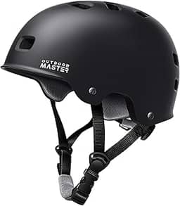 OutdoorMaster Capacete de ciclismo para skate – dois forros removíveis, ventilação, multiesportivos, patins, patins em linha, patins para crianças, jovens e adultos