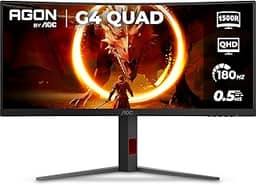 Monitor Gamer Curvo AOC AGON QUAD 34' Ultrawide WQHD 180Hz 0,5ms Base Ajustável U34G4C