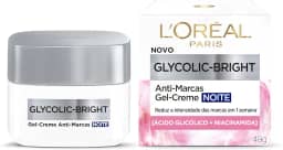 L'Oréal Paris Glycolic-Bright, Creme Anti-Marcas Noite com Ácido Glicólico e Vitamina E para Redução Visível de Marcas e Uniformização, Pele Radiante ao Acordar 49g