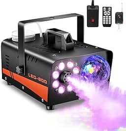 Dashsafe Máquina De Fumaça, Neblina Com Luzes Discoteca, 600 W E 3000 Cfm, 13 Efeitos Led Coloridas, Controle Remoto Sem Fio, Adequada Para Ambientes Internos, Casamentos, Festas, Halloween, Palco D