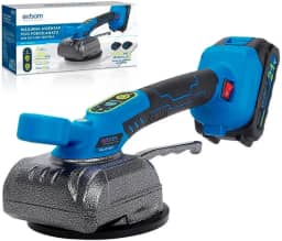 Máquina de Assentar Pisos 21V com Ventosa de Alta Sucção 5 Níveis de Vibração Ajustável Bateria 10000mAh Ideal para Pisos e Azulejos com 1,5h de Autonomia Potência 600W Com 2 Baterias
