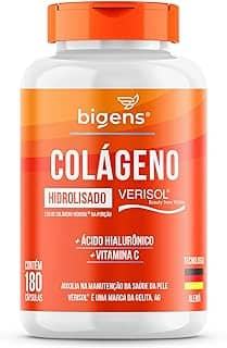 Colágeno Hidrolisado Verisol com Ácido Hialurônico e Vitamina C, 180 Capsulas, Biogens